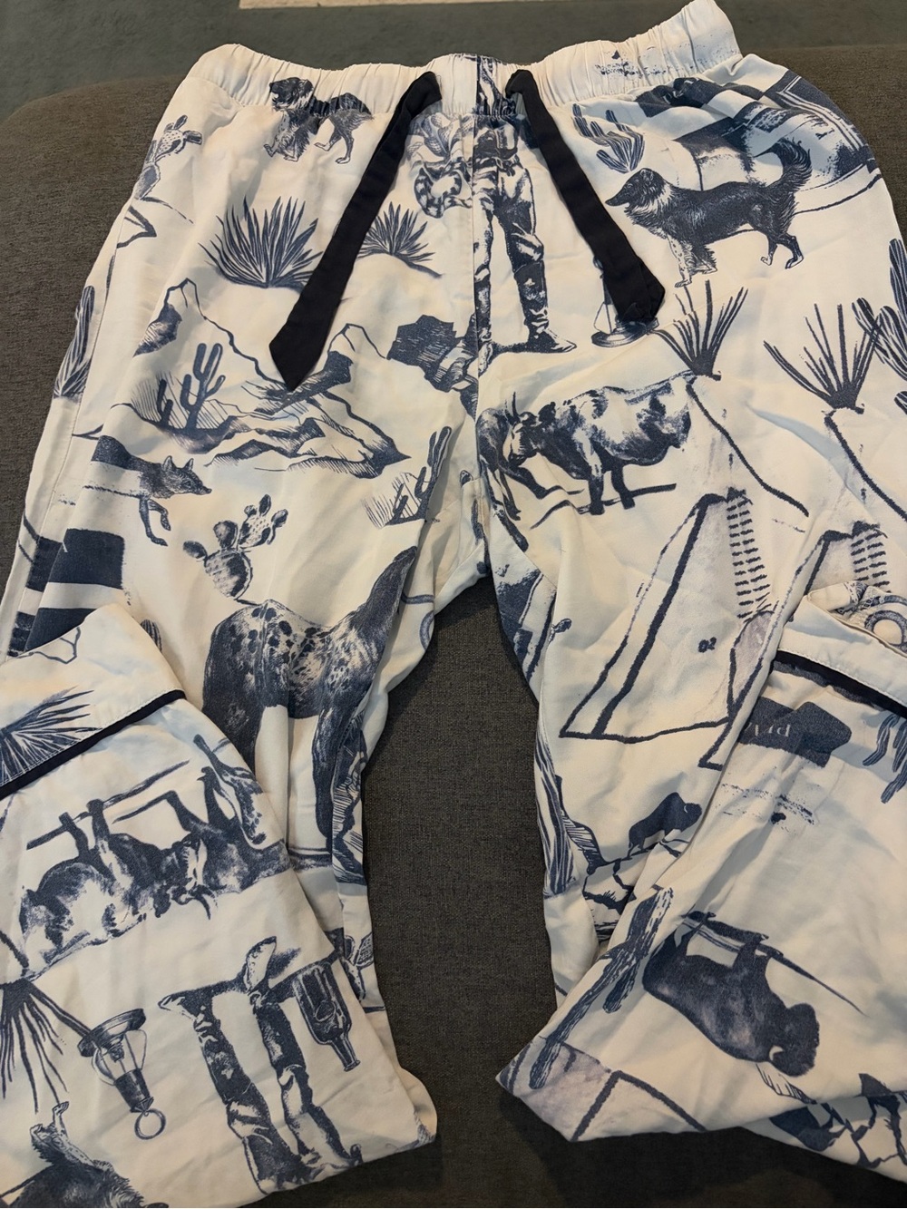 Katie Kime Anthropologie Marfa Toile Pajama Pants
